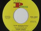 Crossover Soul Funk 45 - Ernie Hines - Our Generation - We Produce - VG++ rare