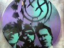 BLINK 182 FACES Clock design .Painted records vinyls. Handmade stencil work