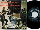 THE BEATLES A hard day's night 45rpm 7' + PS 1964 ITALY MINT- Green label