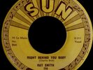 VG ROCKABILLY 45 / RAY SMITH / SUN 298 / SO YOUNG / RIGHT BEHIND YOU BABY