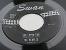THE BEATLES ORIG 1964 USA  SWAN 45 SHE LOVES YOU  DONT DROP OUT RECO-ART - PHILA