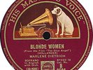 Marlene Dietrich - Blonde Women / Falling in Love again - 1930