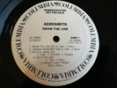 Aerosmith LP draw the line USA Columbia White label Demo & Stock promo cover