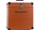RICATECH RC0042 VINYL RECORD TRAVEL STORAGE DJ FLIGHT CASE BROWN COVER SAFE