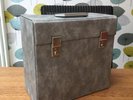 Genuine Vintage Large Grey Album Record Vinyl LP Retro Storage Case Box 12