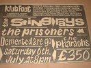 POSTER 1985 STINGRAYS PRISONERS PHARAOHS DEMENTED ARE GO psychobilly KLUB FOOT