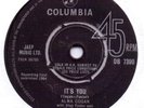 Alma Cogan It's you Columbia DB 7390 VG+ Beatles related B side