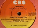 Bruce Springsteen  ?I'm On Fire  7' New Zealand  FREE POST NZ