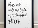 Ed Sheeran Thinking Out Loud | Song Words Print | Personalised Anniversary