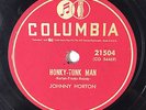 HEAR  1956 Rockabilly 78 JOHNNY HORTON Honky Tonk Man/I'm Ready COLUMBIA 21504