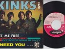 The KINKS * Set Me Free * 1966 French EP * BEAT FREAKBEAT MOD *