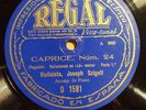VIOLIN 78 rpm RECORD Regal JOSEPH SZIGETI Caprice Num 24 PAGANINI Hungarian