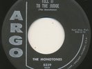 MONOTONES on Argo —FOOLS WILL BE FOOLS— r&b uptempo doo wop 45 | ORIG | LISTEN