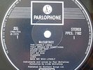 PAUL McCARTNEY 1970 LP UK EXPORT PARLOPHONE PPCS 7102 Silver Black Boxed Sticker