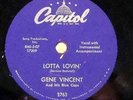 1957 Gene Vincent-Blue Caps 78 LOTTA LOVIN'/WEAR MY RING Capitol 3763 VG++