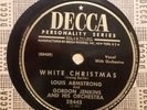 Louis Armstrong Winter Wonderland White Christmas 78 rpm w/Decca sleeve EX