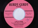 Funk 45 DONALD HEIGHT Life Is Free HURDY GURDY HEAR