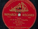 382g.  Jean Delmas - Patrie (Paladilhe) - Air de Rysoor - Victor Monarch 5077
