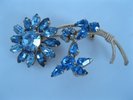 FLOWER SPRAY BROOCH BLUE DIAMANTE similar style seen? WHAM LAST CHRISTMAS VIDEO?