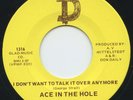 Hear- Rare Country 45- George Strait- Ace In The Hole- I Don't Want To Talk - M-