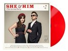 She & Him - Christmas Party [LP] Red Colored Vinyl, Holiday greeting card, dnld