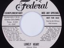 Blues R&B 45 MEL WILLIAMS Lonely Heart FEDERAL HEAR