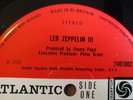 Led Zeppelin LP 3 III UK Atlantic Plum 1st press A5 & B5 pete grant credit JJ