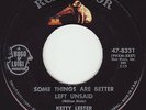 KETTY LESTER - SOME THINGS ARE BETTER LEFT UNSAID (RCA) ORIGINAL BLACK ISSUE