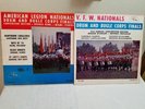 2 VINTAGE RECORD ALBUM DRUM BUGLE CORPS FINAL V.F.W. AMERICAN LEGION ORANGE BOWL