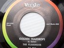 FLAMINGOS doowop VG++ VEE-JAY reissue 45 GOLDEN TEARDROPS b/w CARRIED AWAY FM177