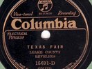 78rpm – Leake County Revelers – Texas Fair – Columbia 15691 – E+