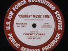 COWBOY COPAS / BILLY GRAMMER: Country Music Time Radio Show LP Country