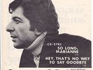 LEONARD COHEN Canada PICTURE SLEEVE 45 - So Long Marianne / Hey, That's No...