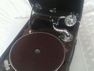 His master's voice gramophone + rock and roll 78s