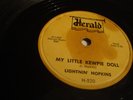 BLUES- LIGHTNIN' HOPKINS - HERALD 78 RPM- MY LITTLE KEWPIE DOLL - CRACKED RECORD