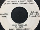 Gene Chandler - You Threw A Lucky Punch 45 Single Sided Test Pressing