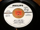 ANN D'ANDRE - JOHNNY'S BACK IN TOWN - HE'S THE BOY / LISTEN - GIRL SOUL POPCORN