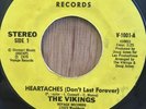 THE VIKINGS 70s soul xover 45 Never Seen A Stranger / Heartaches   Voyage