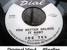 ? Joe Tex PROMO 'You Better Believe It Baby' Wigan OLDIE Northern Soul 45 HEAR