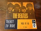 The Beatles. Ticket to ride 1965 SCARCE NORWAY ps/45 7
