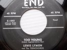 LEWIS LYMON & TEENCHORDS original END 45 TOO YOUNG b/w YOUR LAST CHANCE    FM147