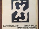 DAVID HOLLAND DEREK BAILEY Improvisations For Cello And Guitar LP German ECM VG+