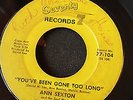 Anne Sexton- You've Been Gone Too Long. Northern Soul