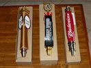 3 new beer tap handles budweiser,yuengling,johnny appleseed hard cider