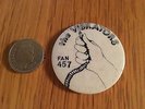 VIBRATORS - RARE VINTAGE FAN CLUB BADGE CIRCA 1977 NUMBERED EX CONDITION