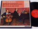 BEETHOVEN SONATAS FOR PIANO & CELLO RICHTER ROSTROPOVICH PHILIPS 2-LP BOX NM+