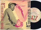 THELONIOUS MONK Eronel Swedish EP 45PS 1956 Jazz Selection