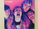 MEGADETH Fuck the Beast Korea LP Yellow Cartoon Back Cover Thrash