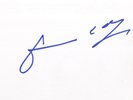 Patti Smith - ' Because The Night ' - In Person Signed White Card.
