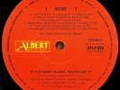 AC/DC If You Want Blood AUSTRALIAN LP 1983 Red Albert Label